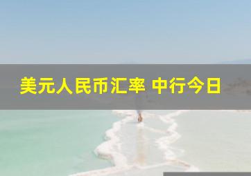 美元人民币汇率 中行今日